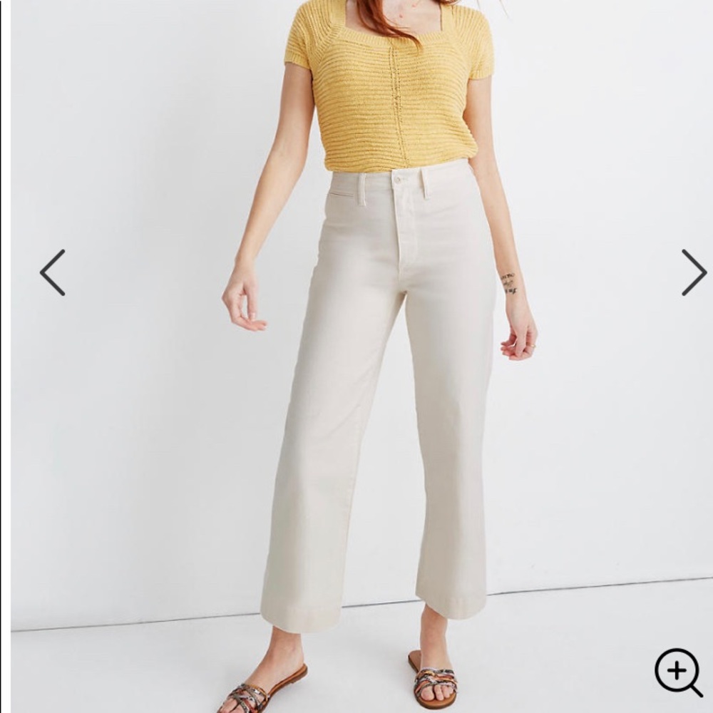Madewell Emmett slim wide leg crop petite